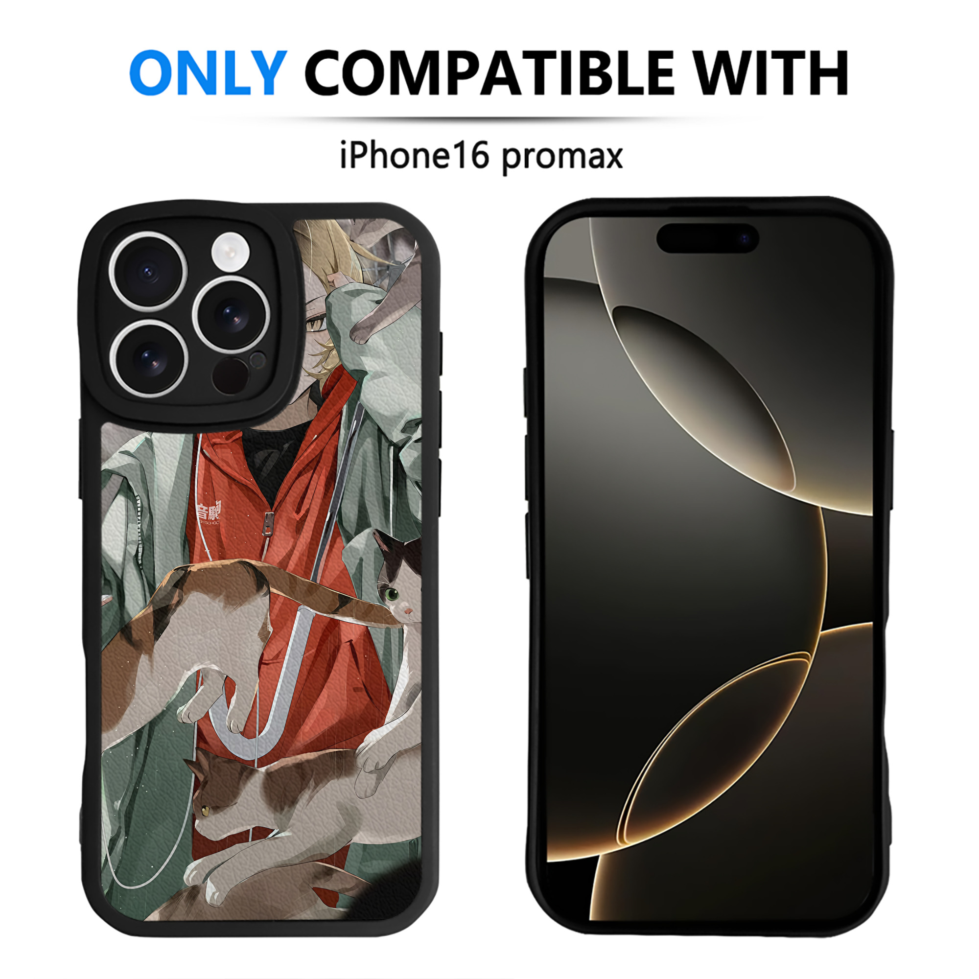 （画像用） ハイキュー!! Haikyu!! 【iPhone 16シリーズ対応】シリコンスマホケース（レザー調） 材質：シリコン